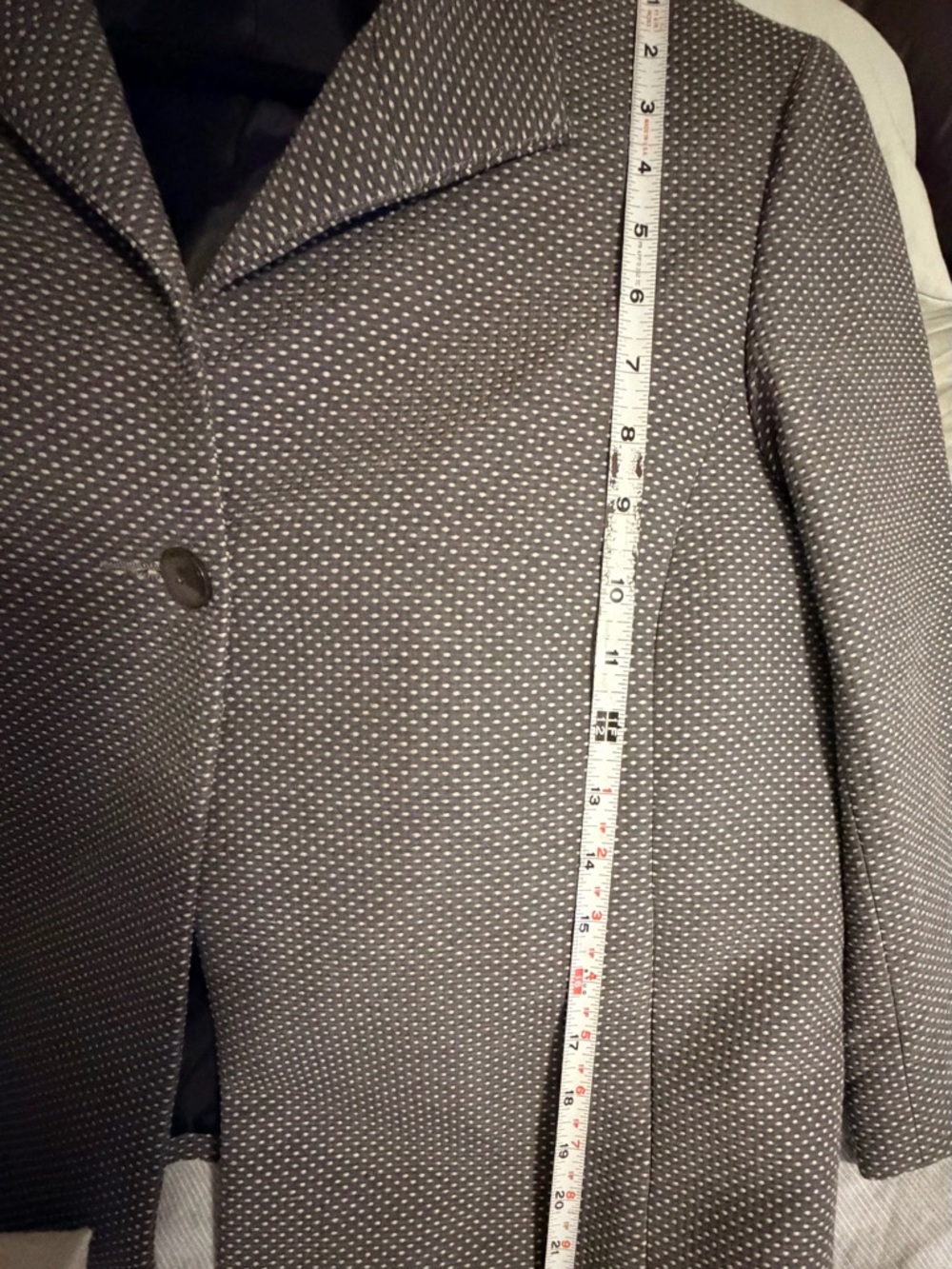 Barry Bricken Women’s Blazer • Gray Dot Pattern - Picture 10 of 12